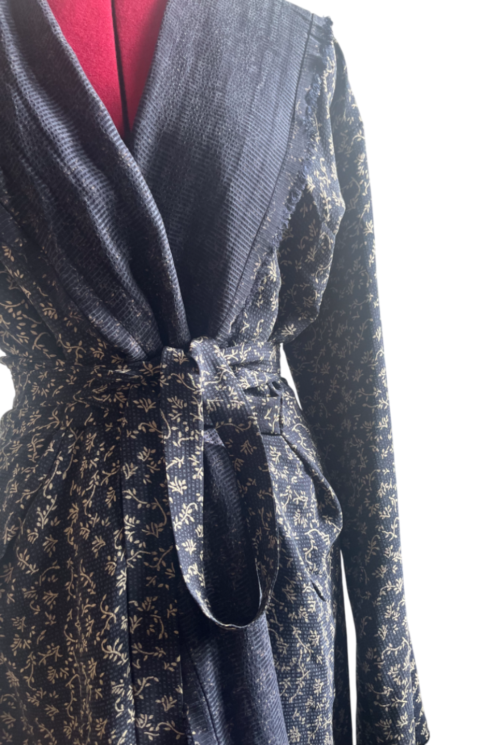 Spring texture JUBAN wrap dress/kimono