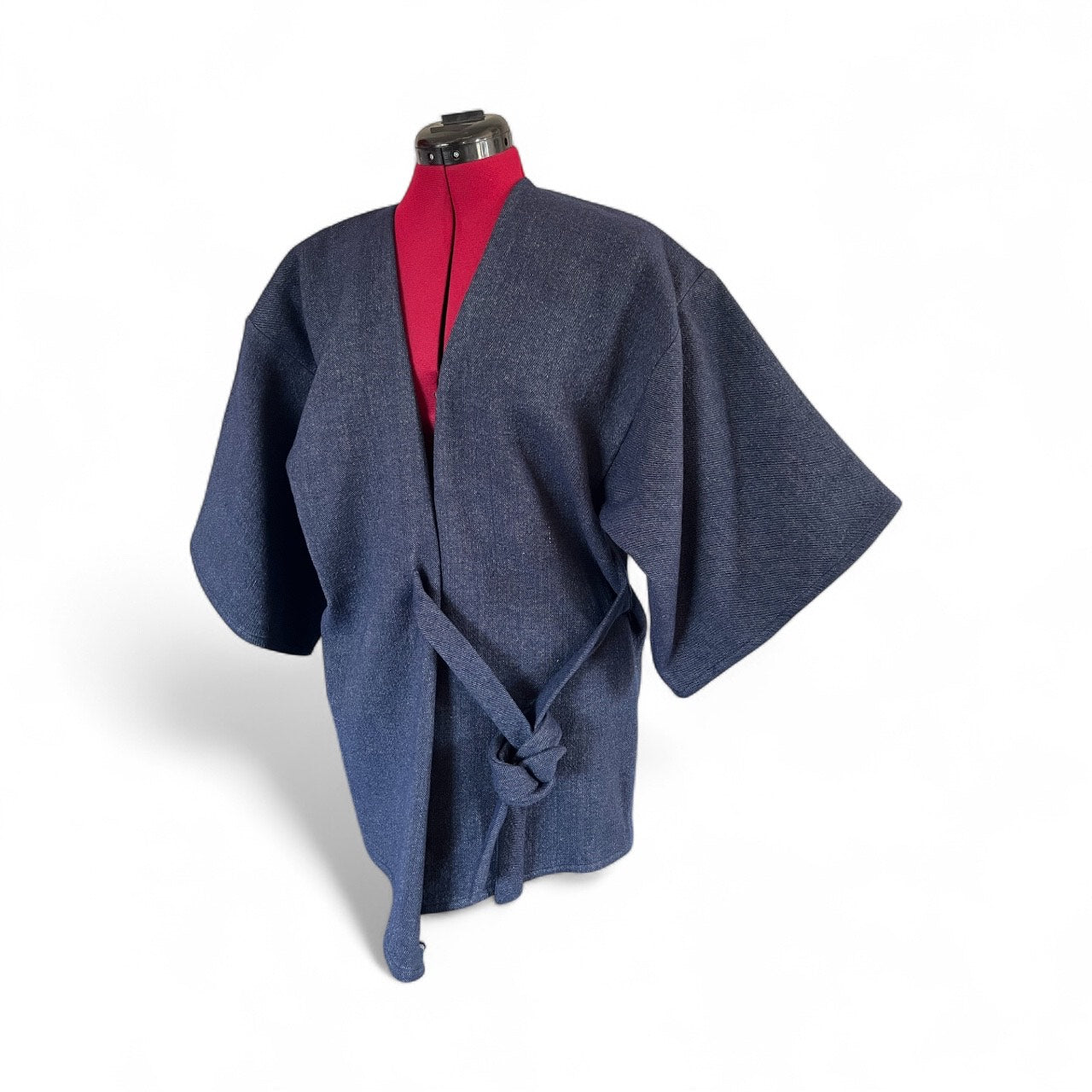 Kimono in Denim ZEROBARRACENTO – Soprabito Oversize Sostenibile con Cintura in Vita