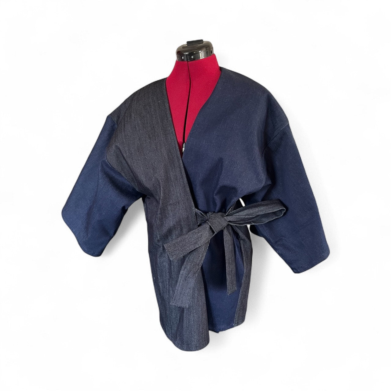 Kimono in Denim ZEROBARRACENTO – Soprabito Oversize Sostenibile con Cintura in Vita