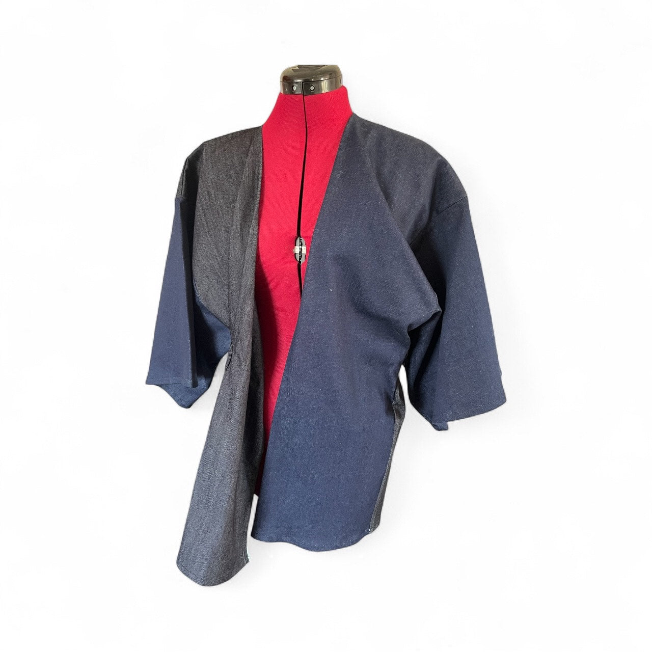Kimono in Denim ZEROBARRACENTO – Soprabito Oversize Sostenibile con Cintura in Vita