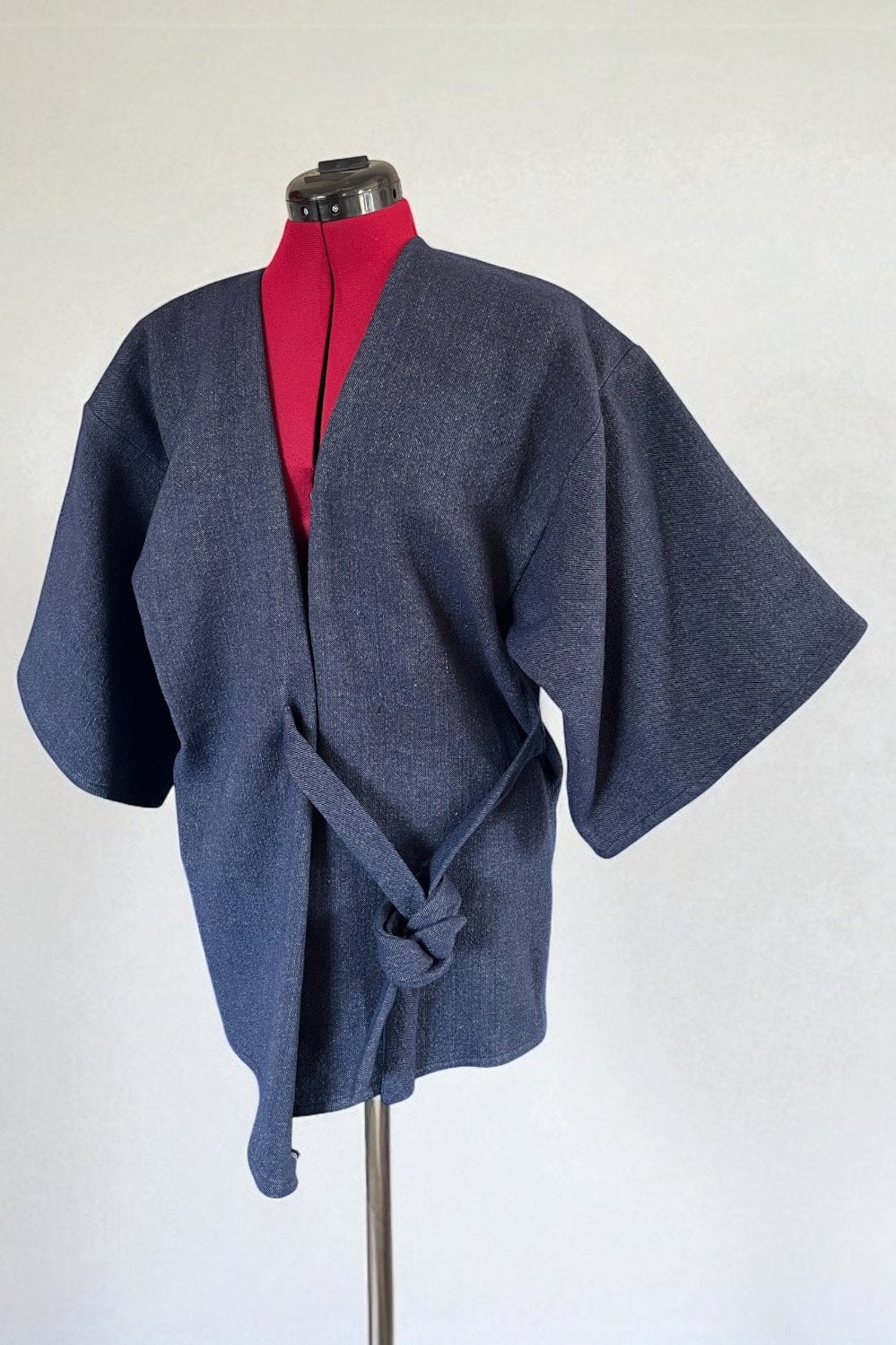 Kimono in Denim ZEROBARRACENTO – Soprabito Oversize Sostenibile con Cintura in Vita