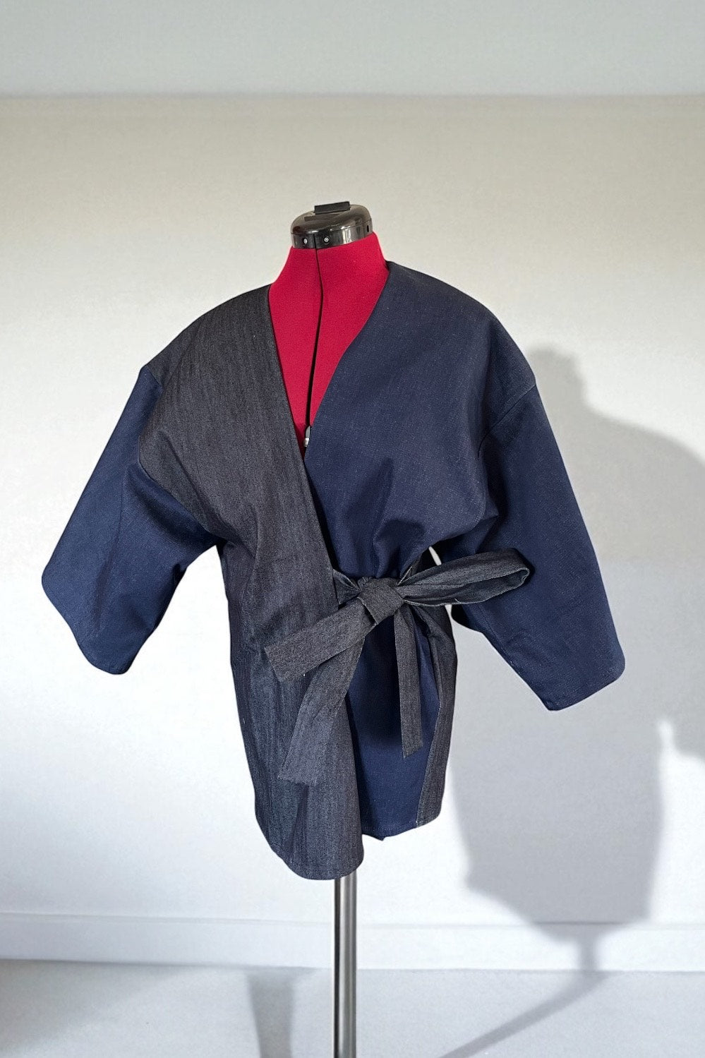 Kimono in Denim ZEROBARRACENTO – Soprabito Oversize Sostenibile con Cintura in Vita