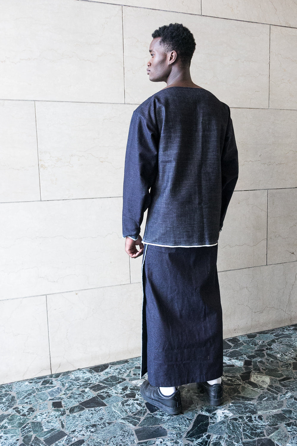 Extra long wrap skirt