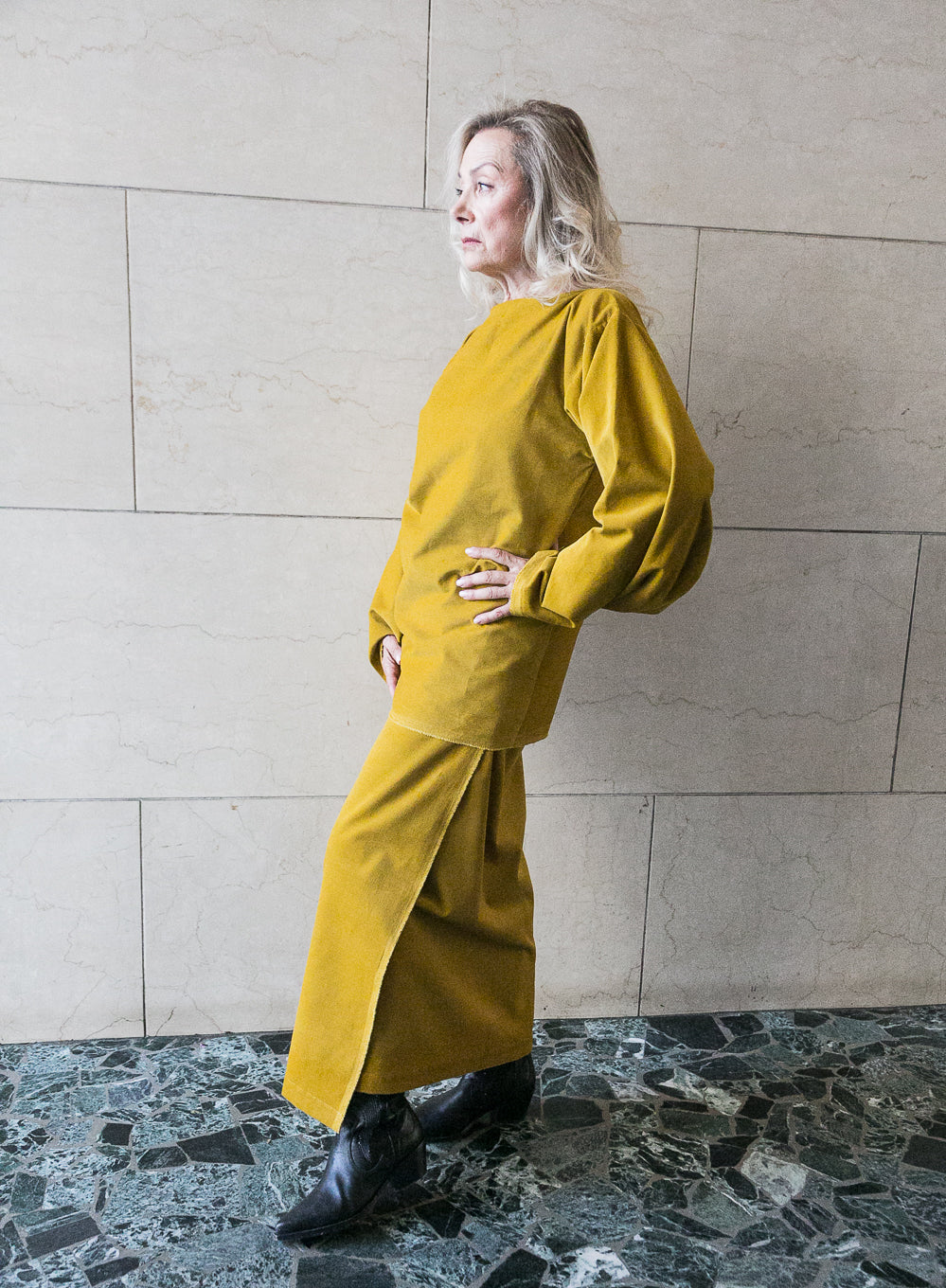 Extra long wrap skirt