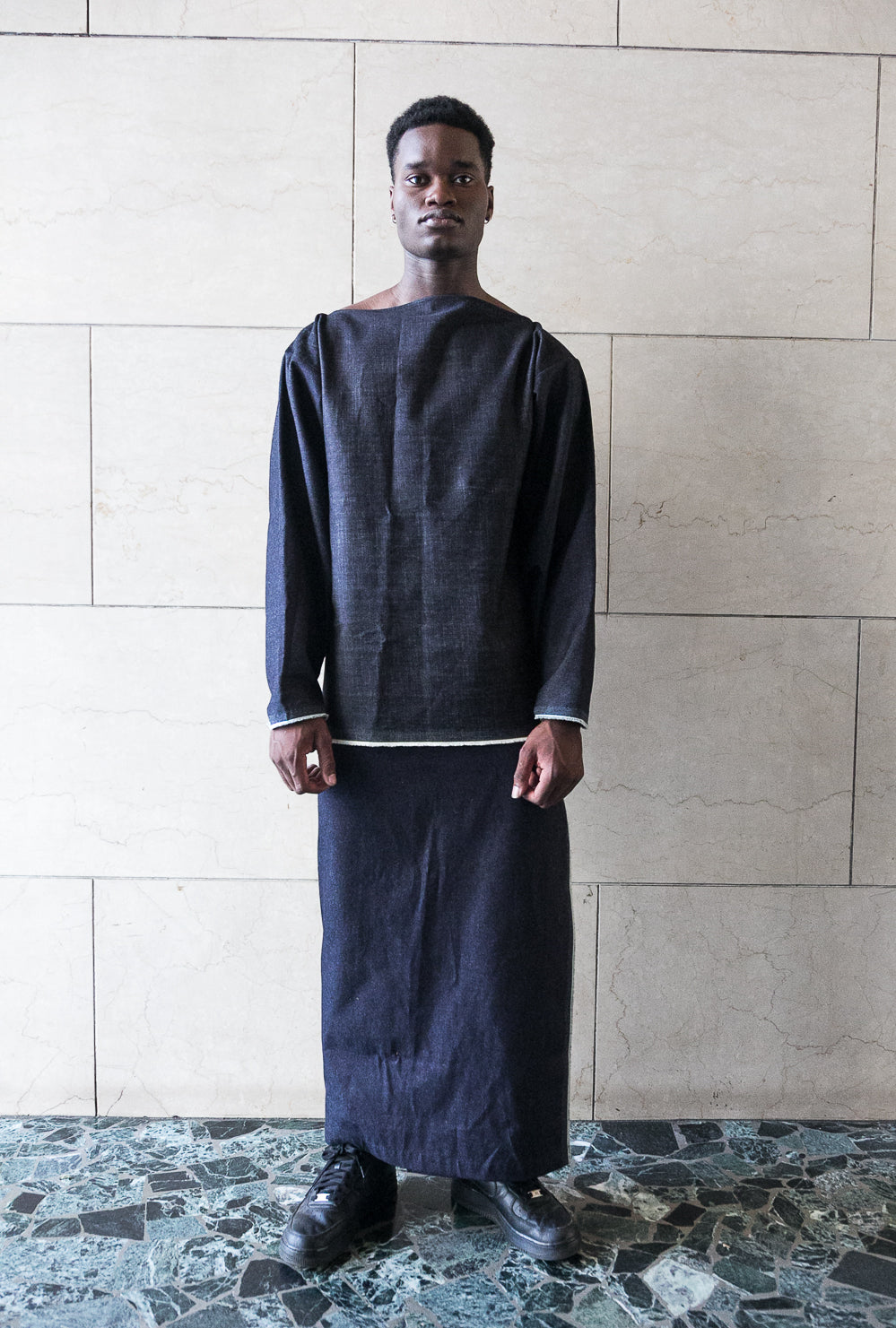 Extra long wrap skirt