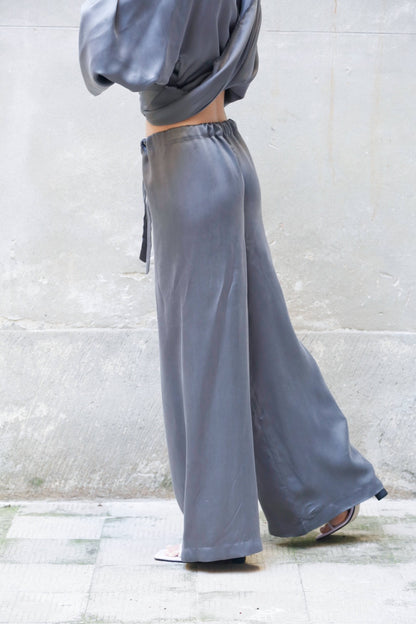 Low Waist Long Wide Pants 100% Bemberg