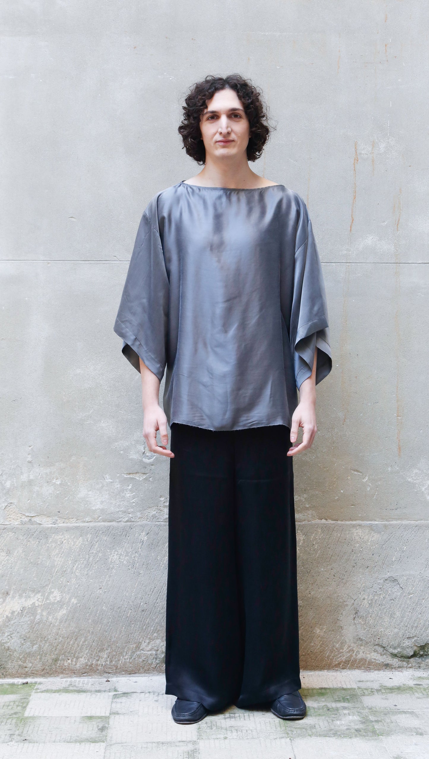 Half-Sleeve Bemberg Blouse