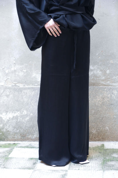 Low Waist Long Wide Pants 100% Bemberg