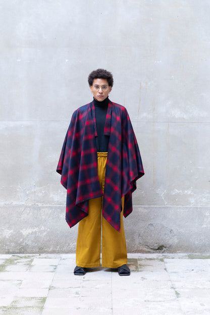 Recycled Wool Midi Cape