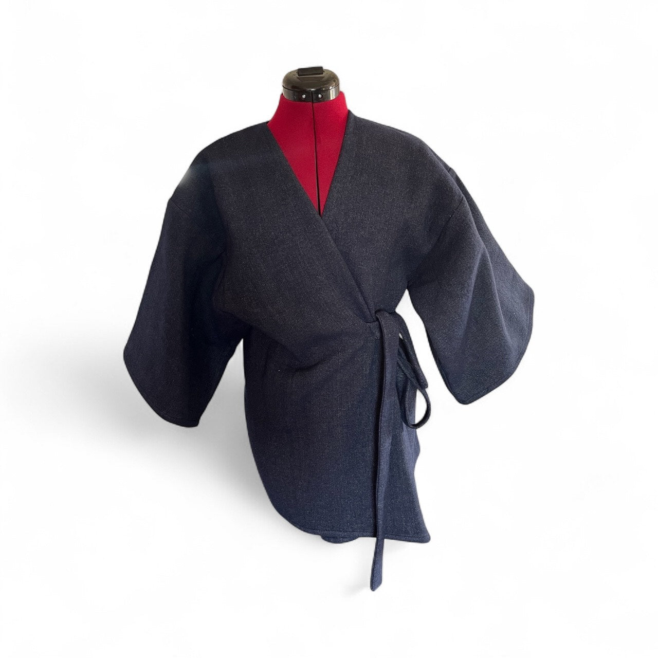 Kimono in Denim ZEROBARRACENTO – Soprabito Oversize Sostenibile con Cintura in Vita