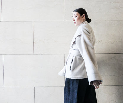 Chiara recycled white wool jacket