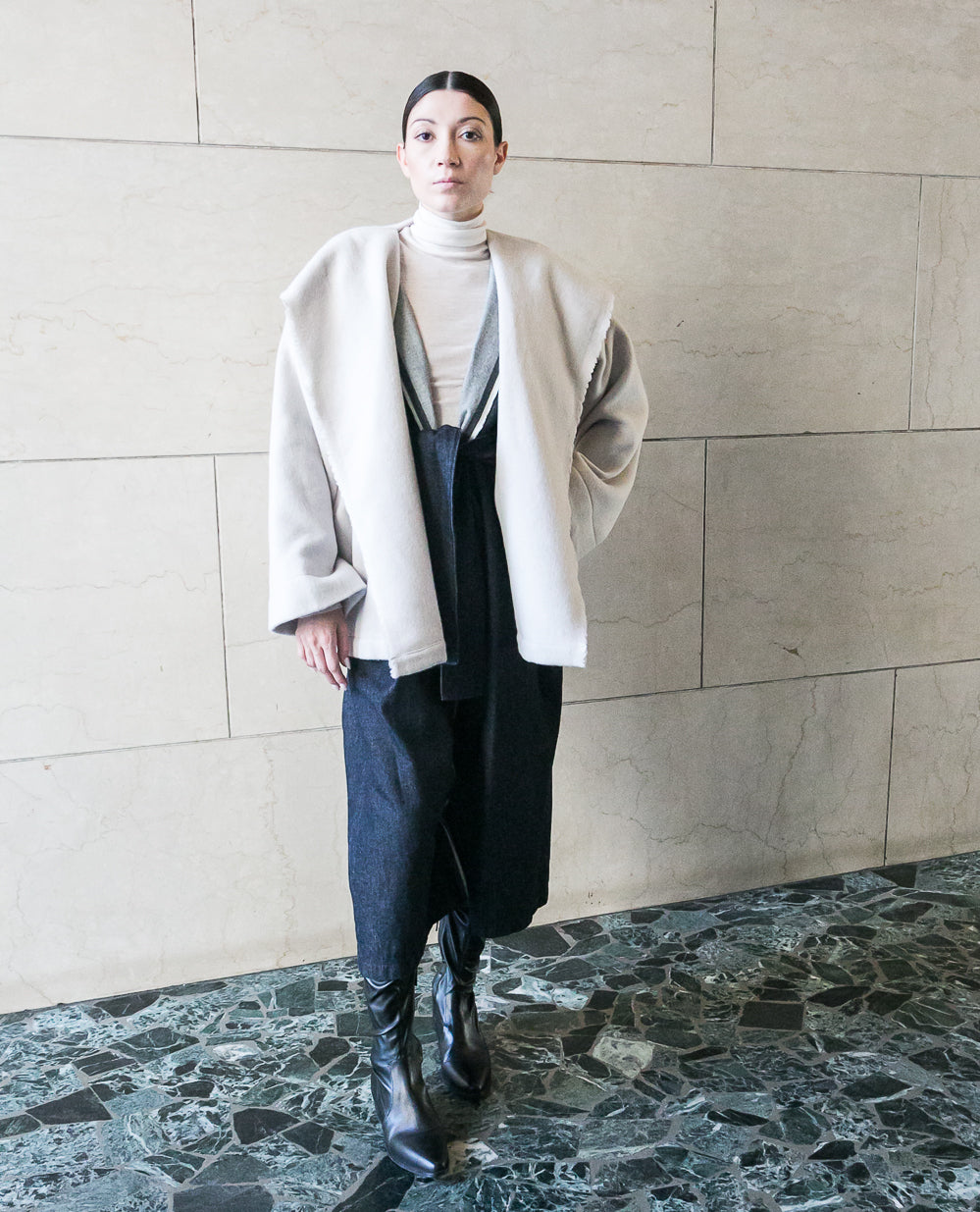 Chiara recycled white wool jacket