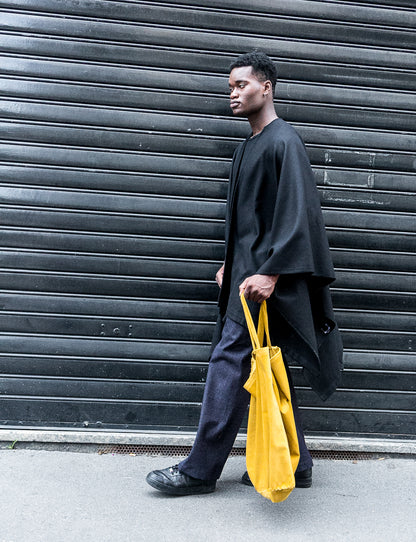 Comfy mustard velour shopper