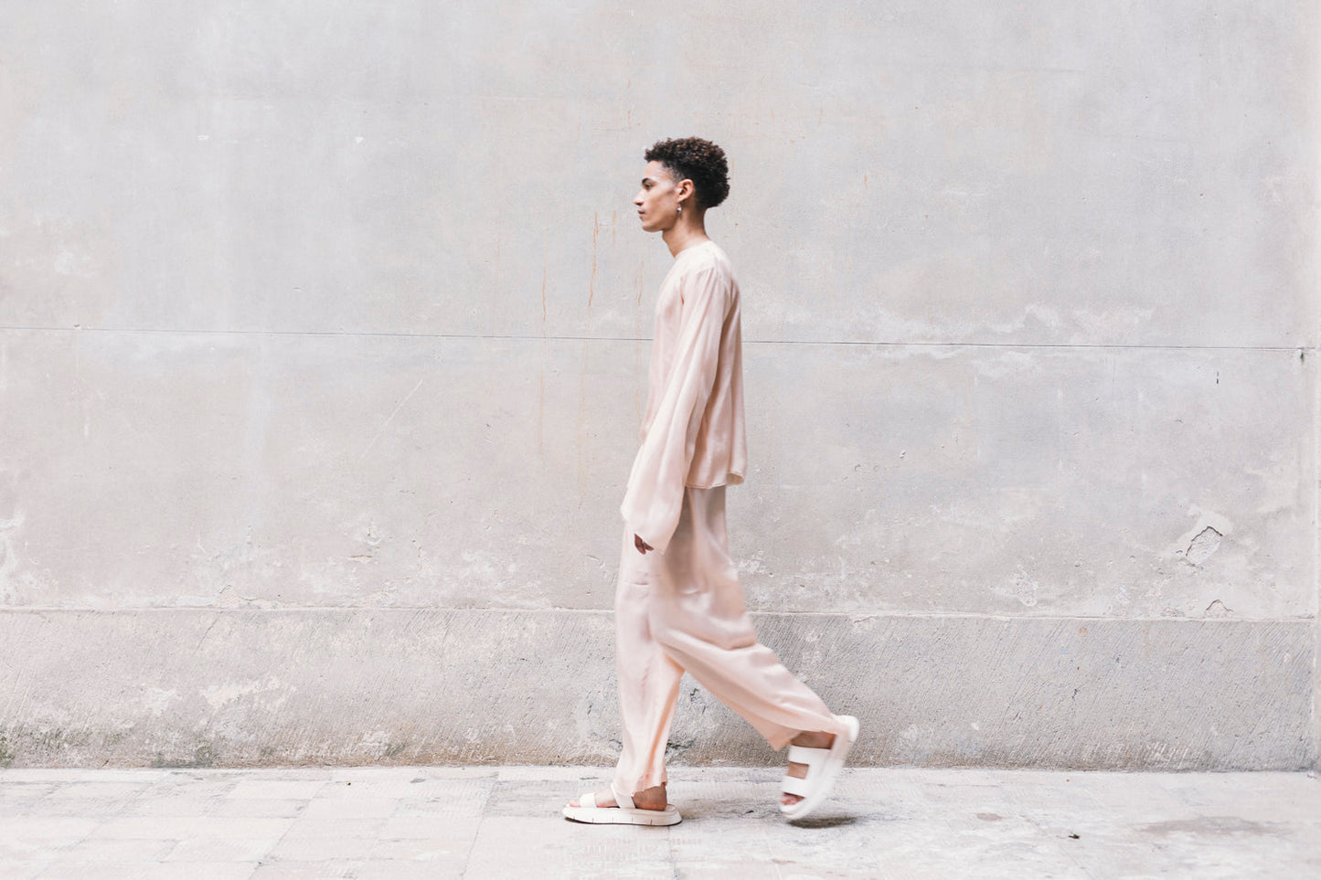 Long Wide Pants 100% BEMBERG Cyclamen/Powder Pink