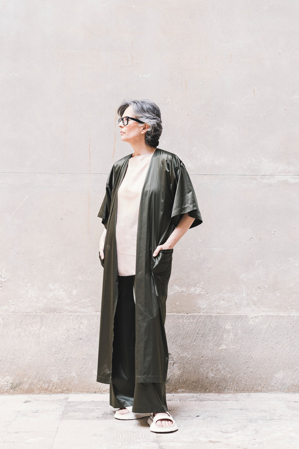 SAMUE TUNIC - Black/Olive/Ocra Newlife