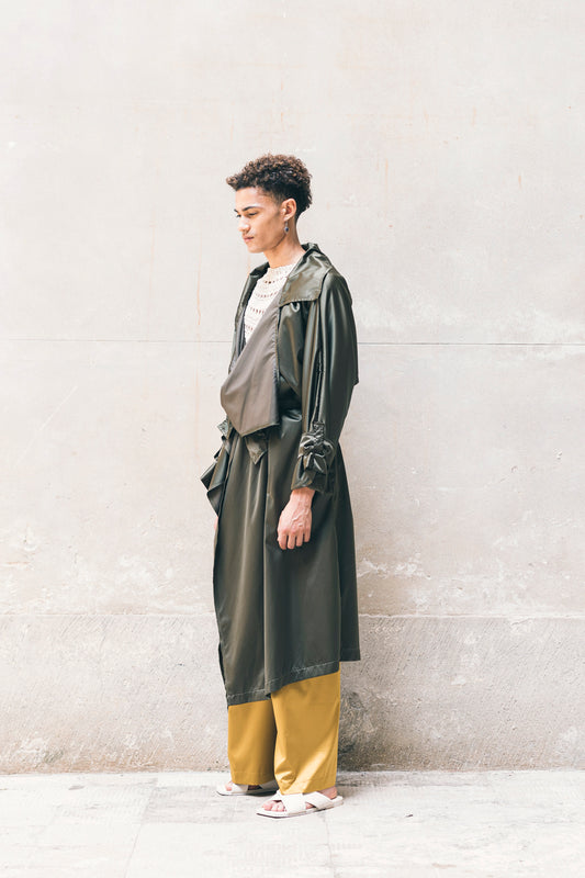 ANDREA Newlife Trench - Olive/Black