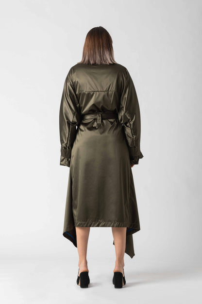 ANDREA Newlife Trench - Olive/Black