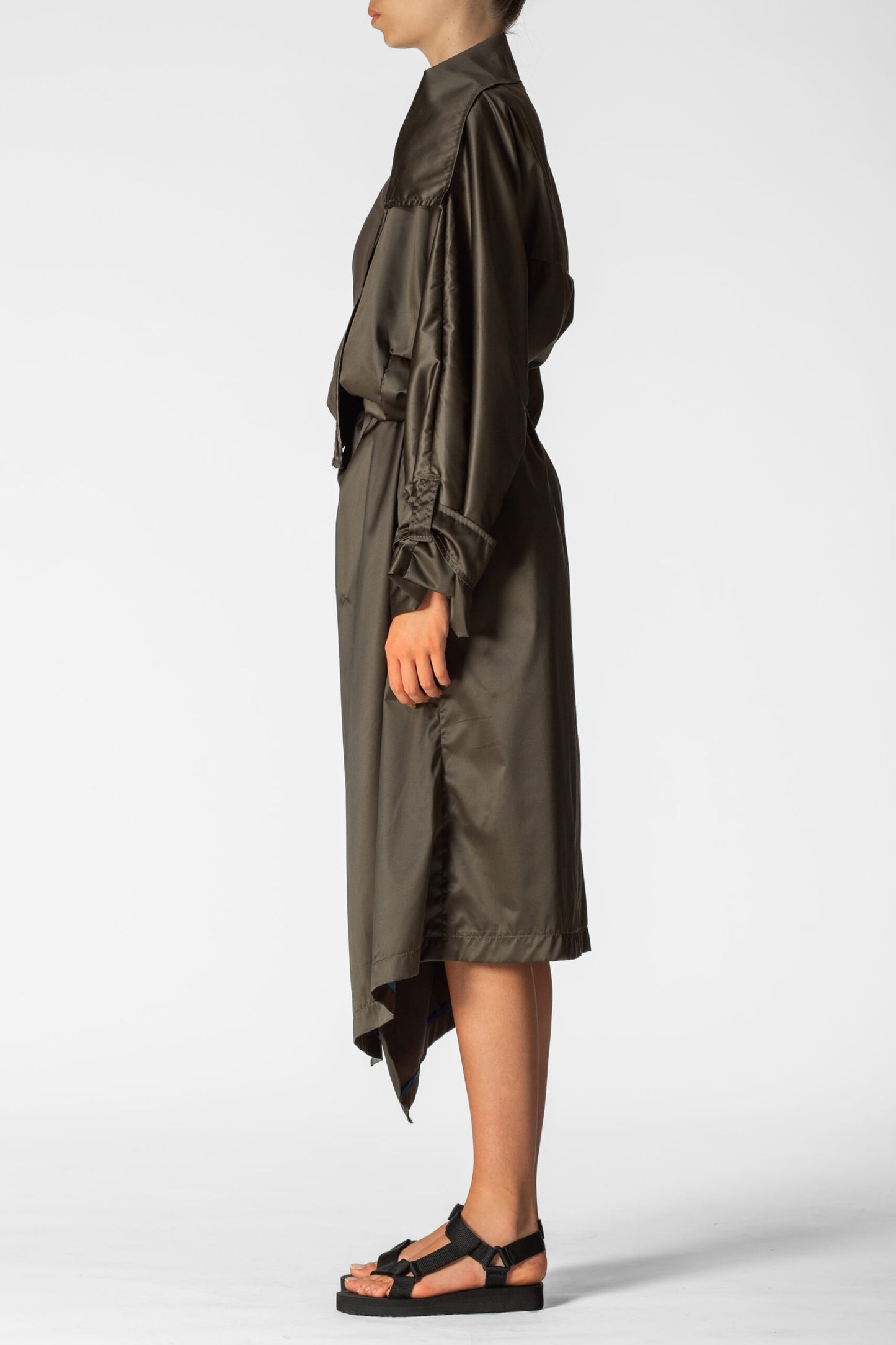 ANDREA Newlife Trench - Olive/Black